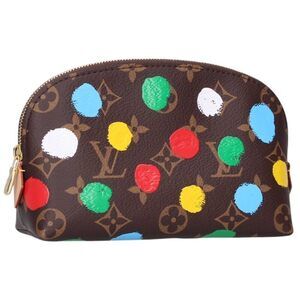 Louis Vuitton Pochette Cosmetic Painted Dot Pouch Brown Multicolor